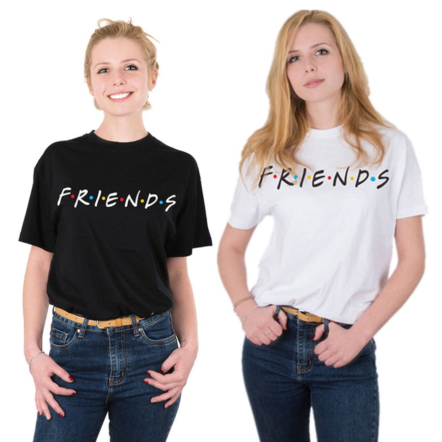 2019 Summer Women T Shirt FRIENDS Letter Print Friends T-shirt Casual Short Sleeve Tops Tee O Neck Female Tops Camisetas Mujer
