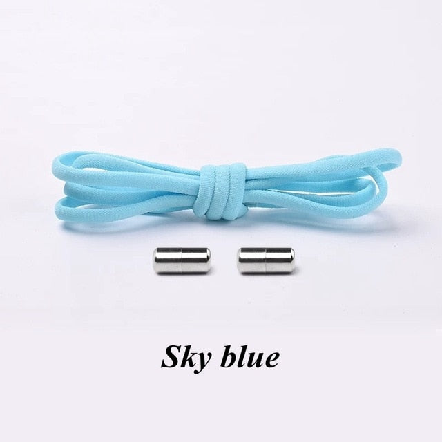 New Semicircle Shoelaces Sneakers No Tie Shoelace Quick Elastic Locking Shoe