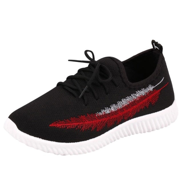 Womens Soft Mesh Breathable Shoes Ladies Casual Outdoor Leisure Flat Sports Shoes