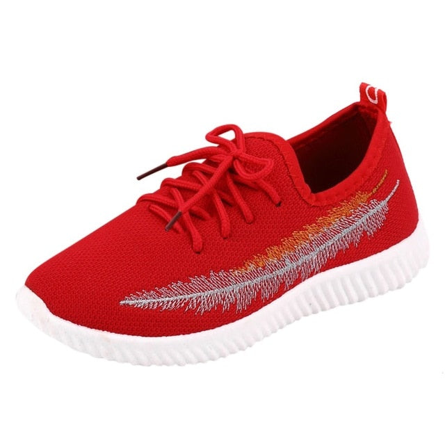 Womens Soft Mesh Breathable Shoes Ladies Casual Outdoor Leisure Flat Sports Shoes