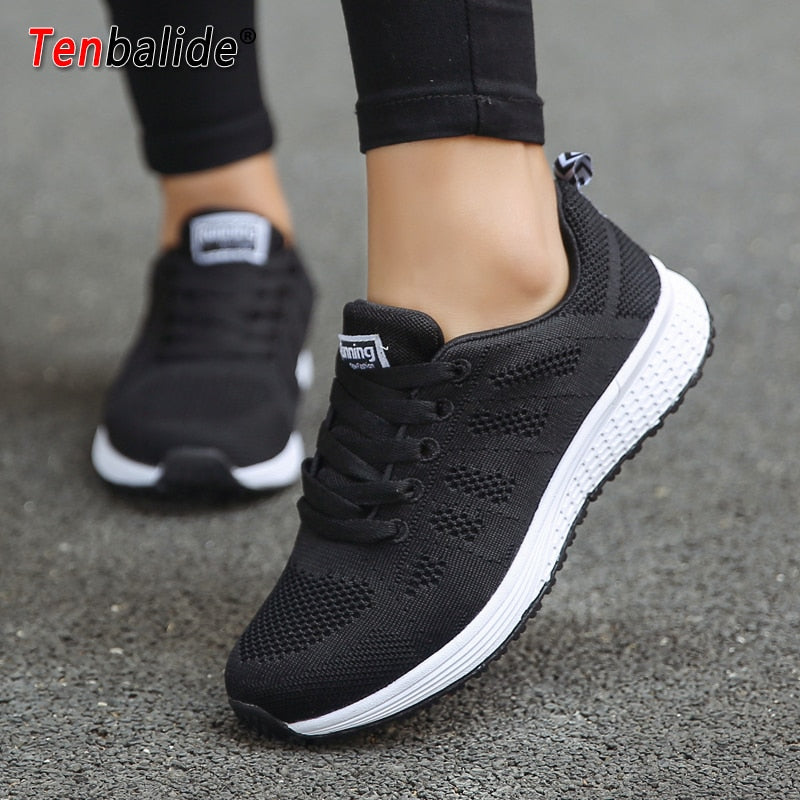 Running Shoes Sneakers Women Outdoor Sport Shoes Comfortable Mesh Walking Jogging Ladies Light Flats Shoes