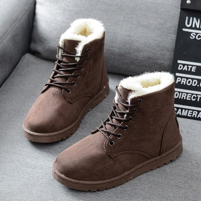 Snow Boots 2019 New Mid-Calf Boots Ladies Cotton Winter Boots Women Warm Fur