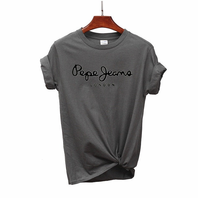 2019 Tees Women T Shirt Print Letter T-shirt Casual White Black Pink Short Sleeve Cotton Tops 2019 Spring Summer Luxury Brand