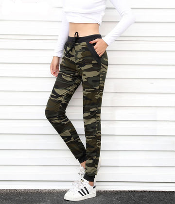 Camouflage Joggers Women Sweatpants Harem Camo Pants Drawstring Pantalones femme Mujer Loose Calca Female High Waist Pocket