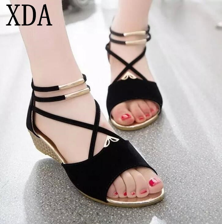 XDA Fashion Women zipper sandals Shoes woman footwear sandals